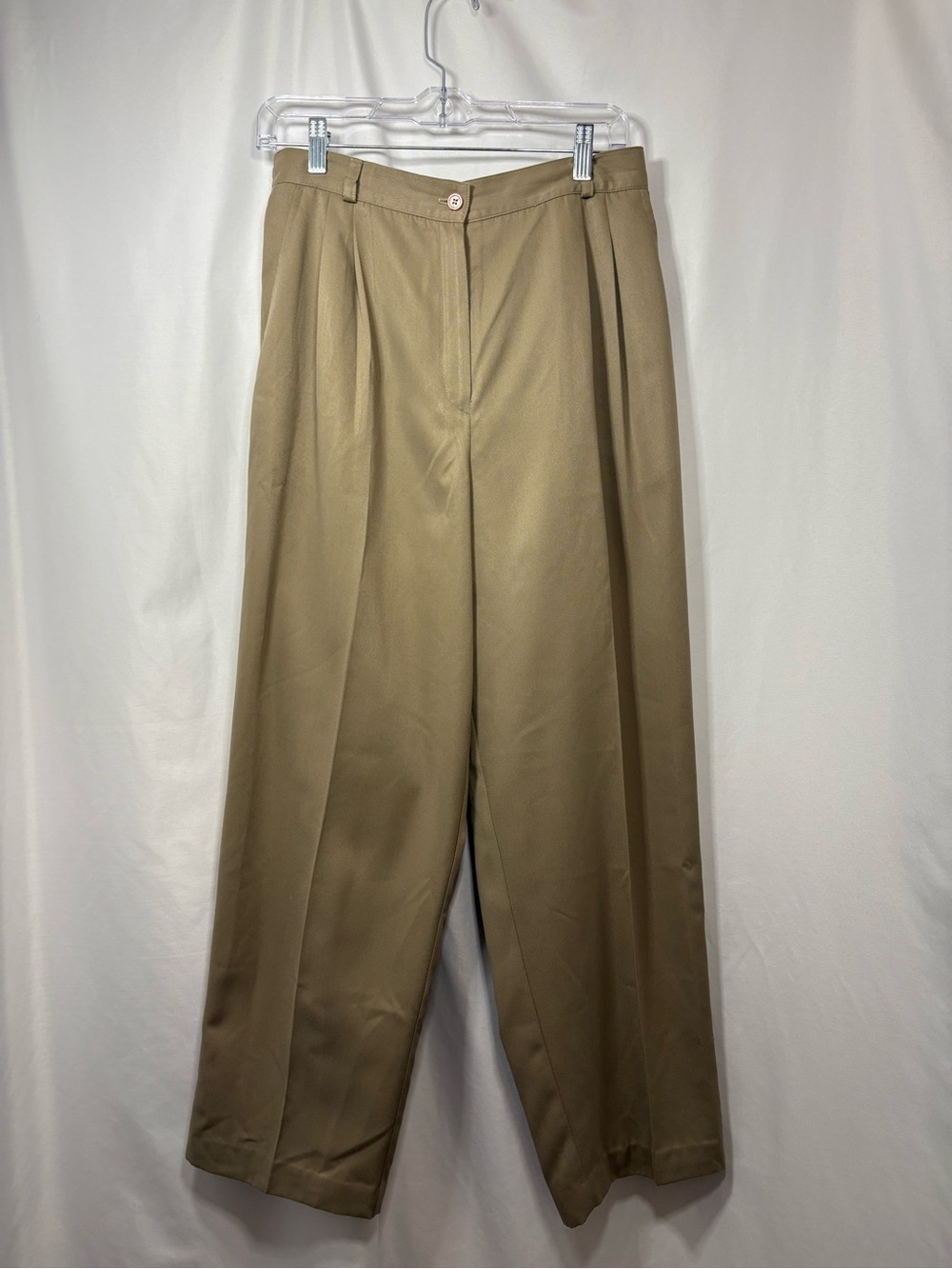 Vintage Part One Women’s Pleated Chino Pants in Khaki Size 12